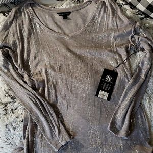 Rock & Republic silver Ice Queen v-neck shirt